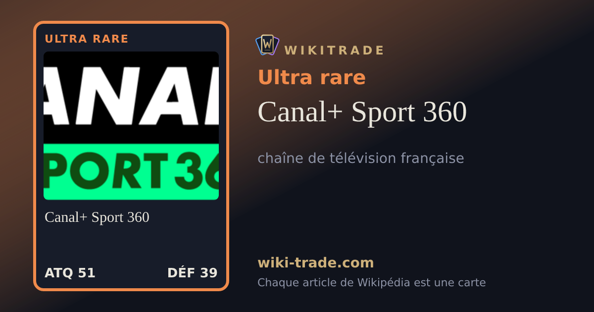Canal+ Sport 360 — carte Ultra rare