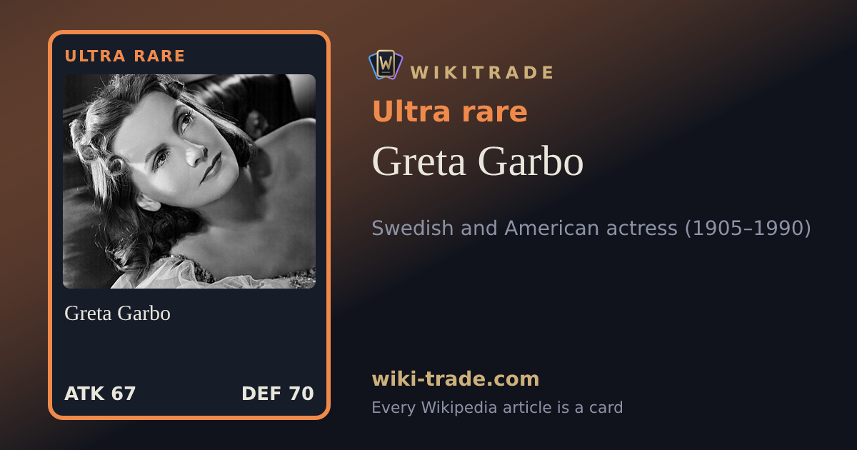 Greta Garbo — Ultra rare card