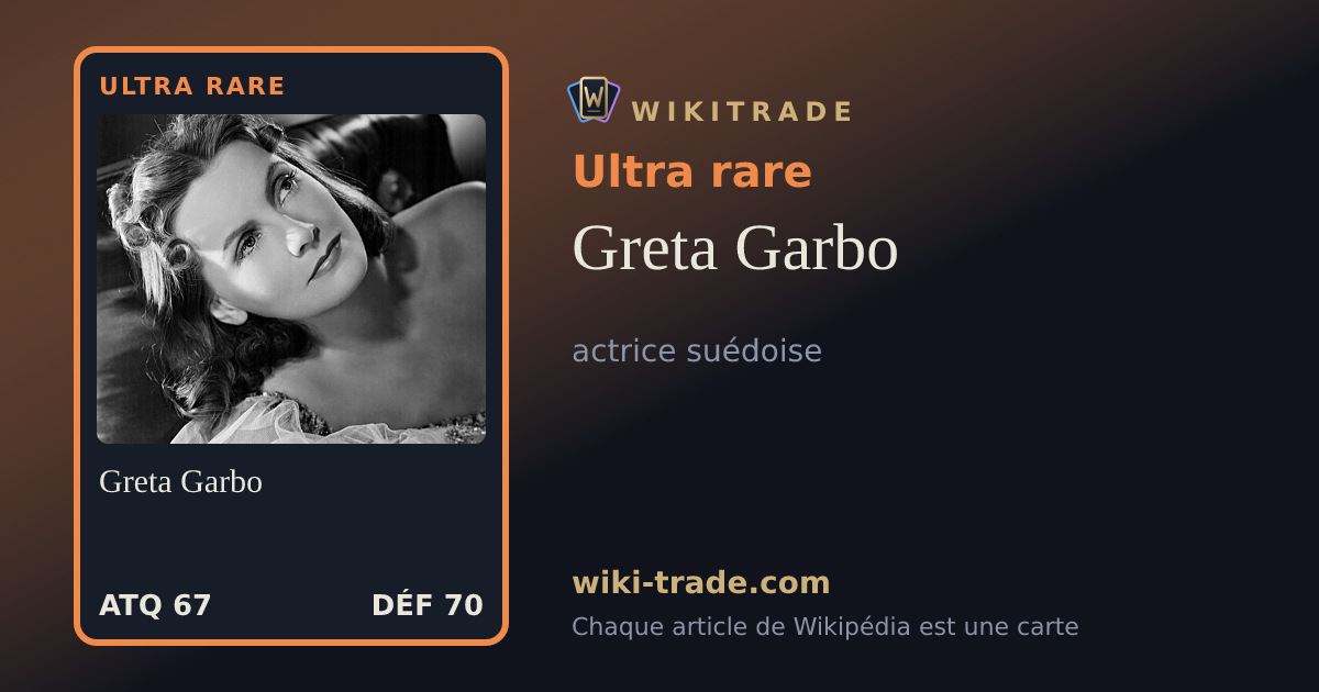 Greta Garbo — carte Ultra rare