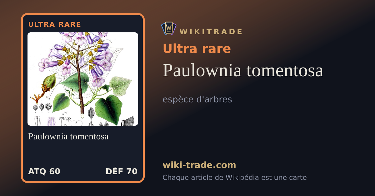 Paulownia tomentosa — carte Ultra rare