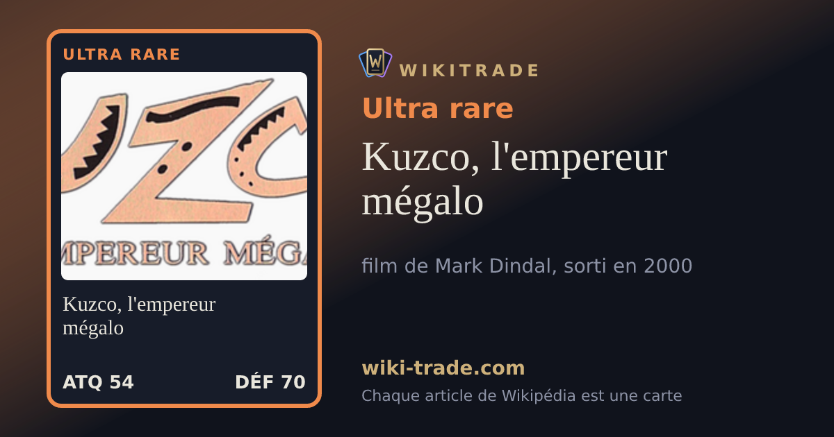 Kuzco, l'empereur mégalo — carte Ultra rare
