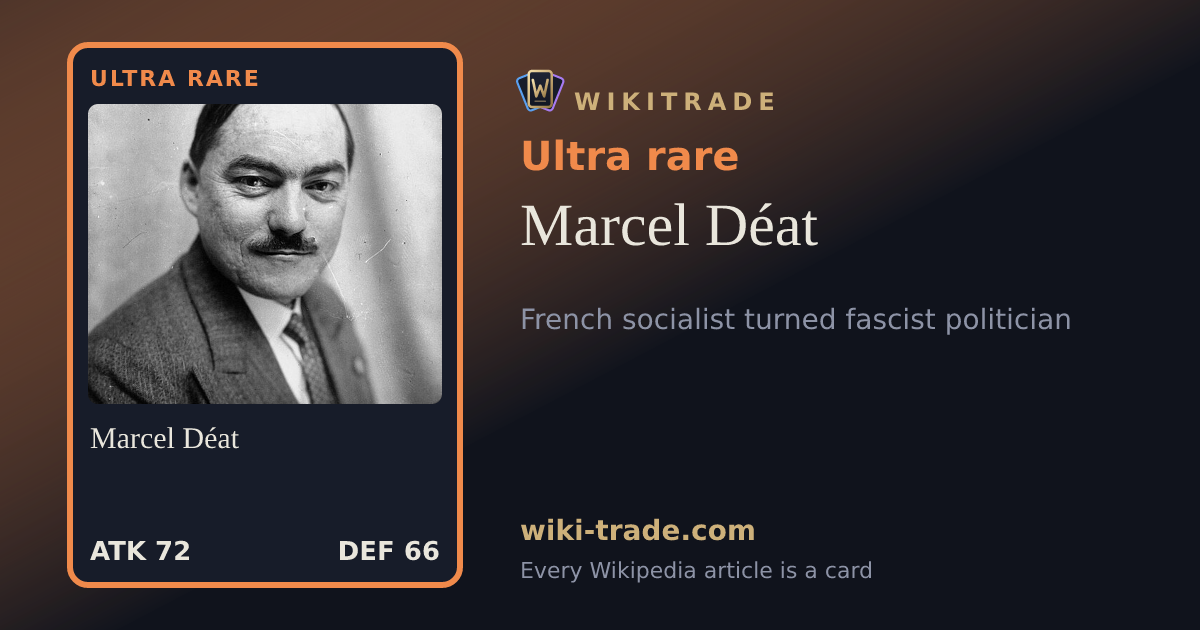Marcel Déat — Ultra rare card