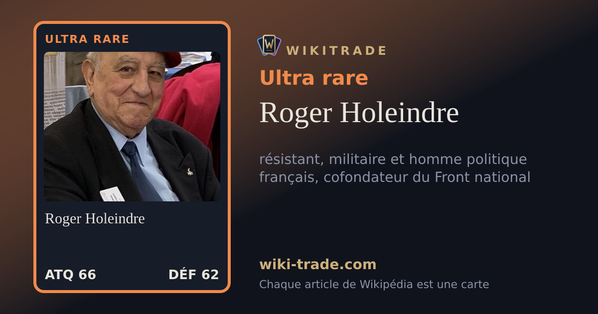 Roger Holeindre — carte Ultra rare