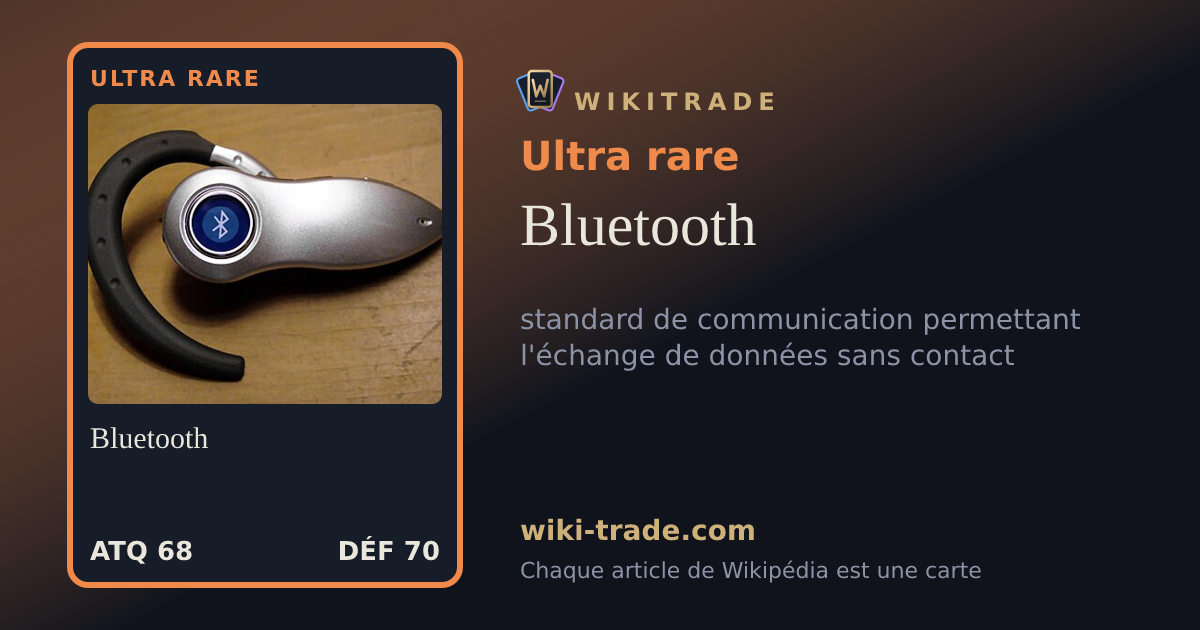 Bluetooth — carte Ultra rare