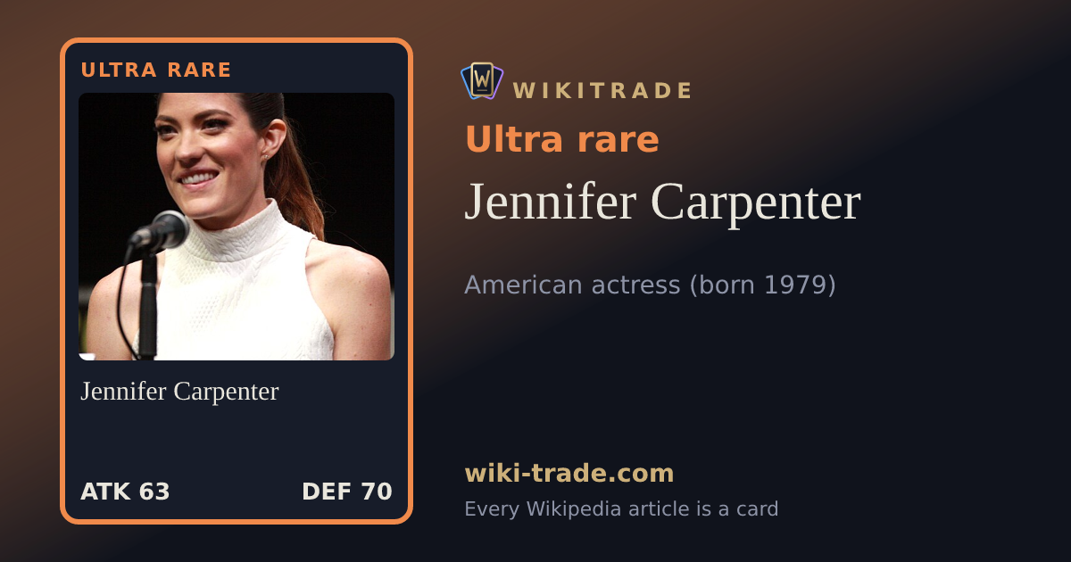 Jennifer Carpenter — Ultra rare card