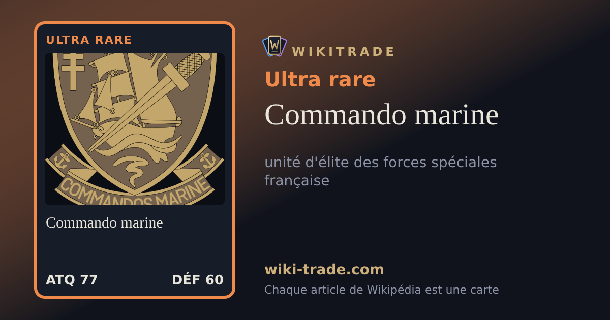 Commando marine — carte Ultra rare