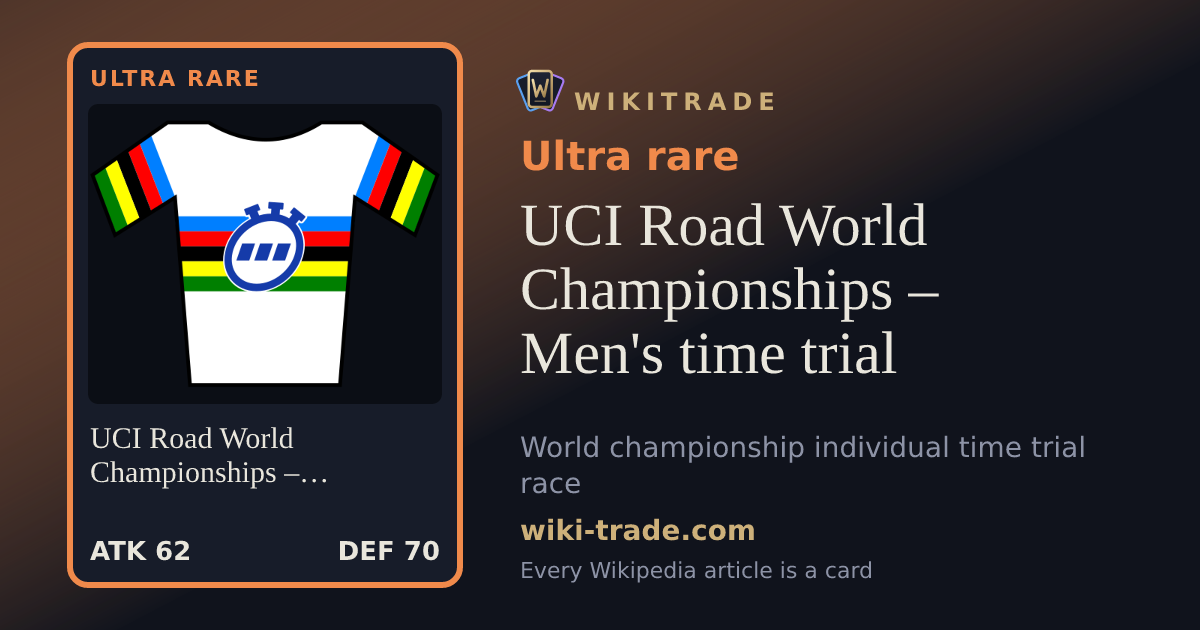 UCI Road World Championships – Men's time trial — Ultra rare card