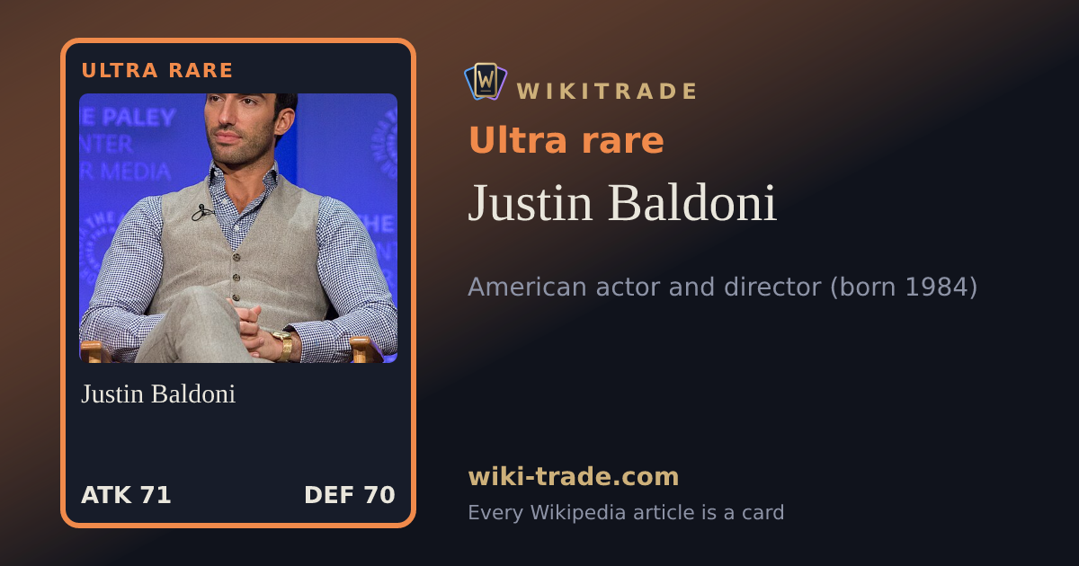 Justin Baldoni — Ultra rare card