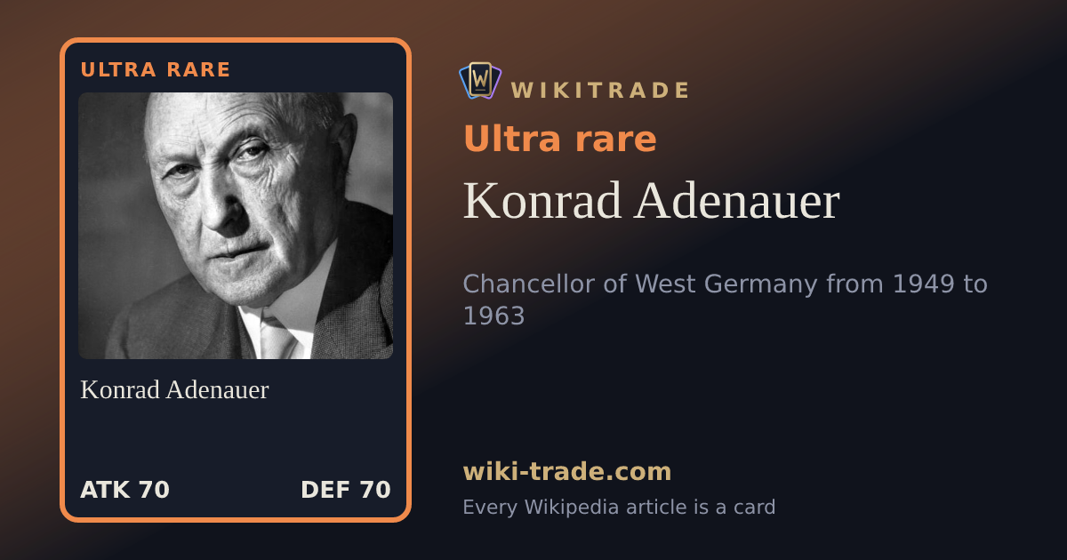 Konrad Adenauer — Ultra rare card
