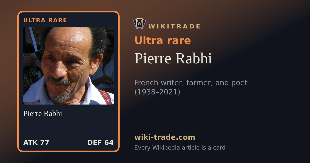 Pierre Rabhi — Ultra rare card
