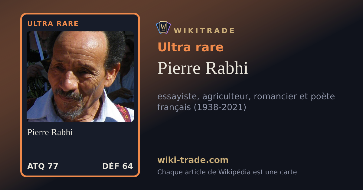Pierre Rabhi — carte Ultra rare