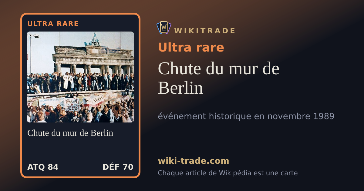 Chute du mur de Berlin — carte Ultra rare