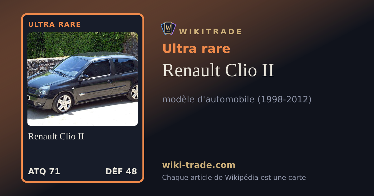 Renault Clio II — carte Ultra rare