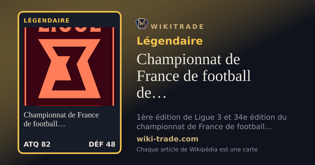 Championnat de France de football de troisième division 2026-2027 — carte Légendaire