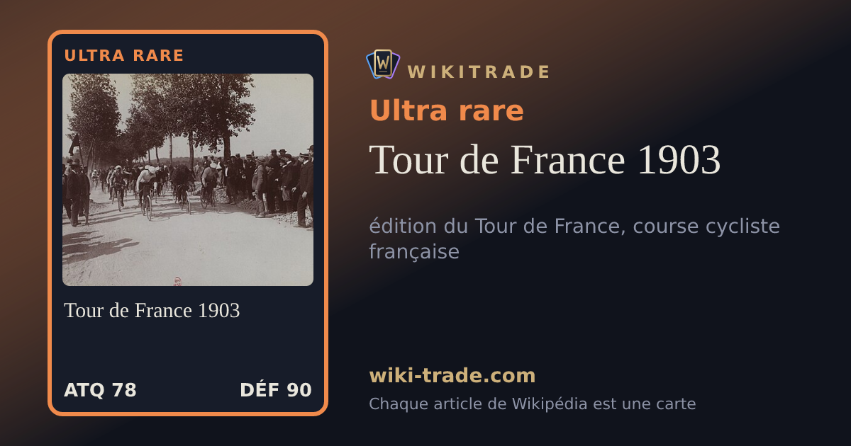 Tour de France 1903 — carte Ultra rare
