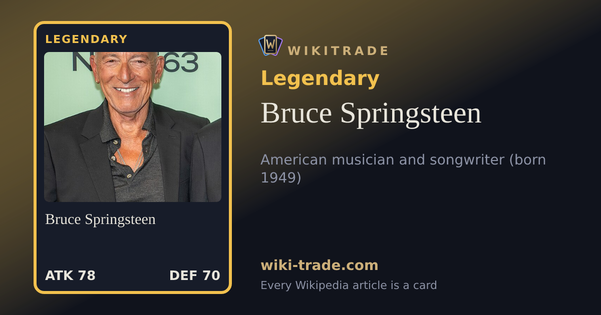Bruce Springsteen — Legendary card