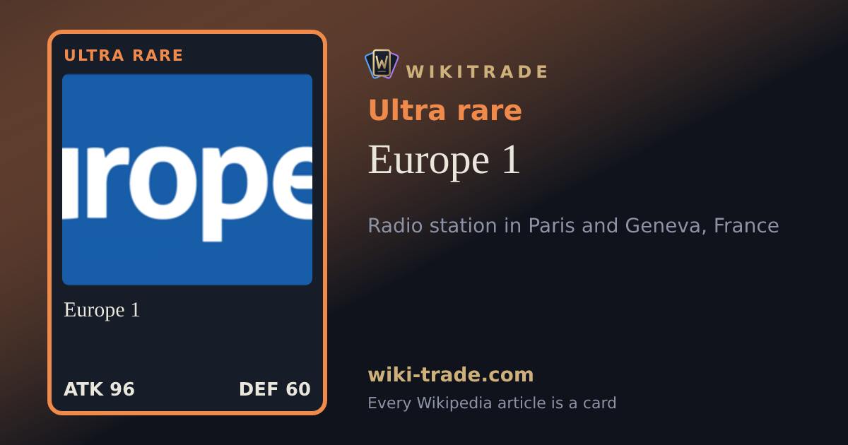 Europe 1 — Ultra rare card