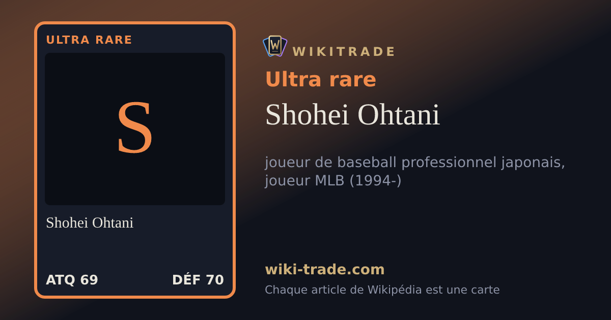 Shohei Ohtani — carte Ultra rare