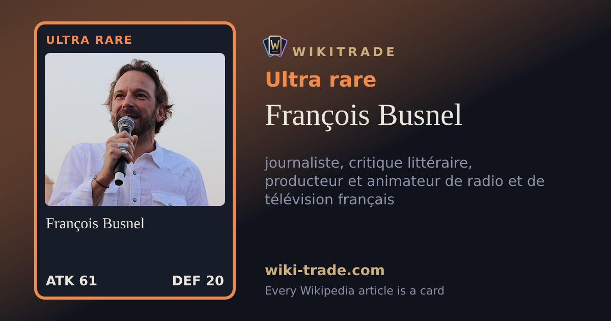 François Busnel — Ultra rare card