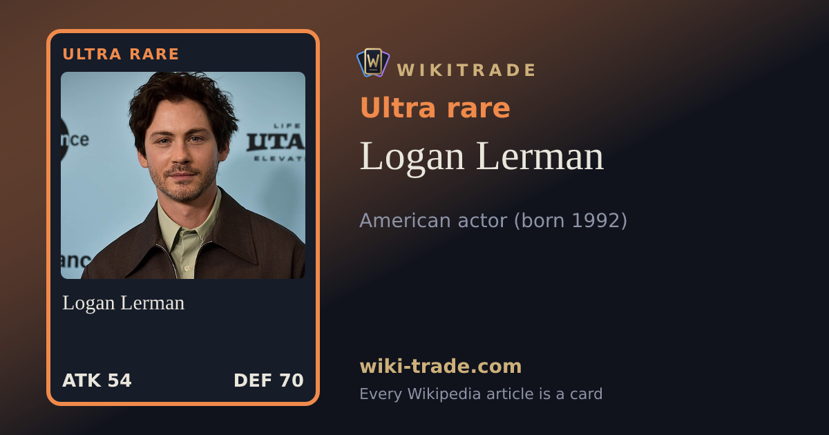 Logan Lerman — Ultra rare card
