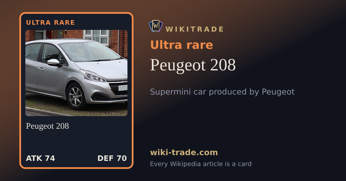 Peugeot 208 — Ultra rare card