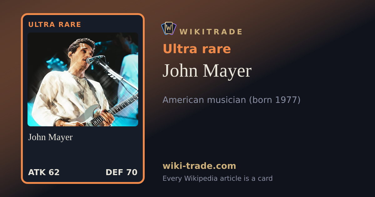 John Mayer — Ultra rare card