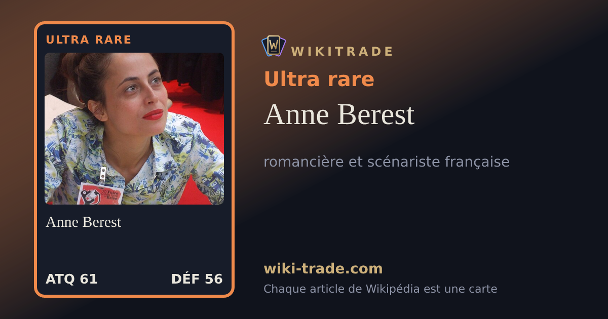 Anne Berest — carte Ultra rare