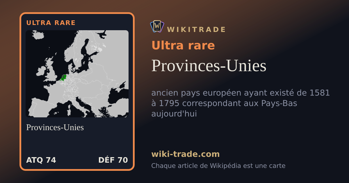 Provinces-Unies — carte Ultra rare