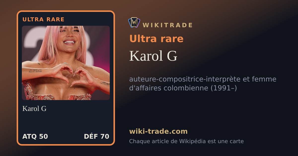 Karol G — carte Ultra rare