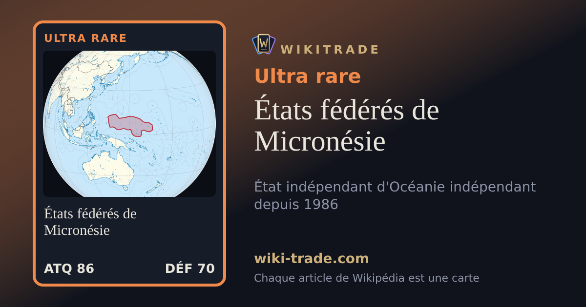 États fédérés de Micronésie — carte Ultra rare