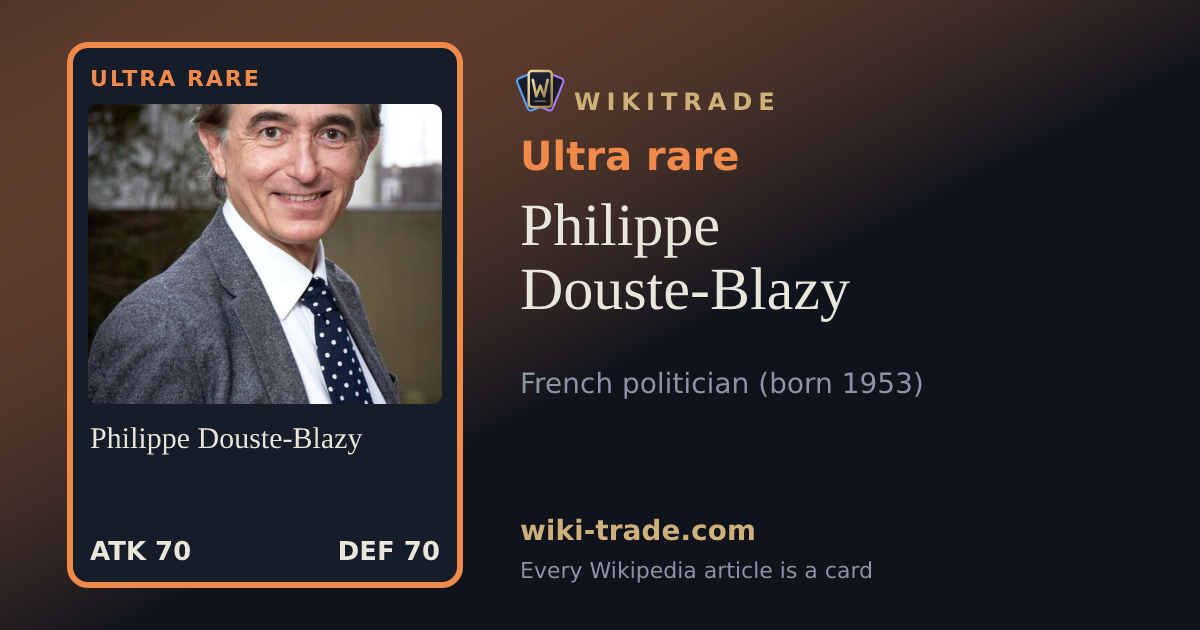 Philippe Douste-Blazy — Ultra rare card