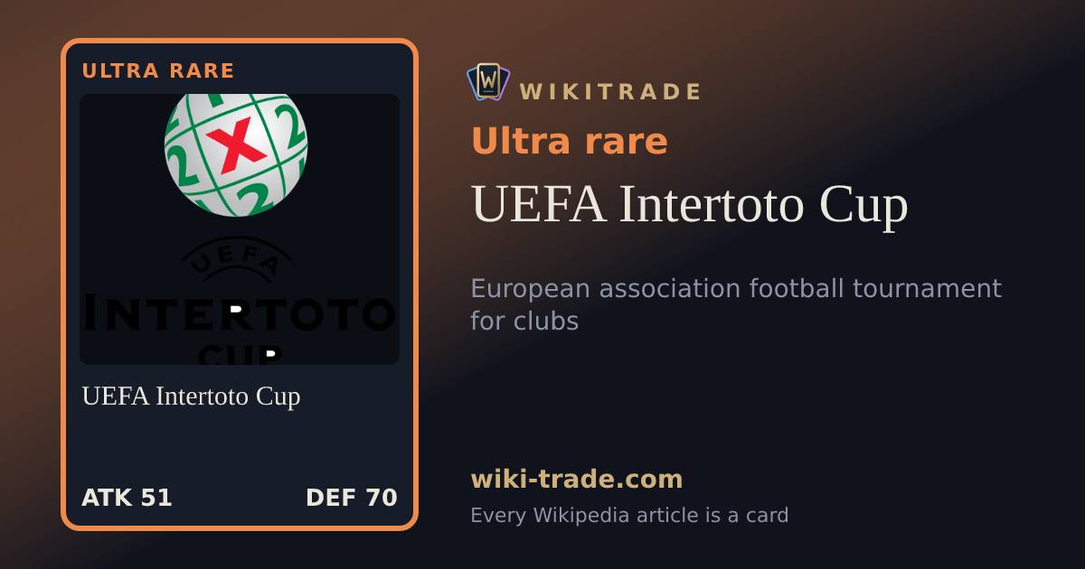 UEFA Intertoto Cup — Ultra rare card