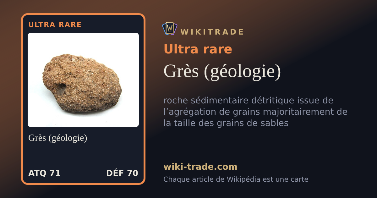 Grès (géologie) — carte Ultra rare