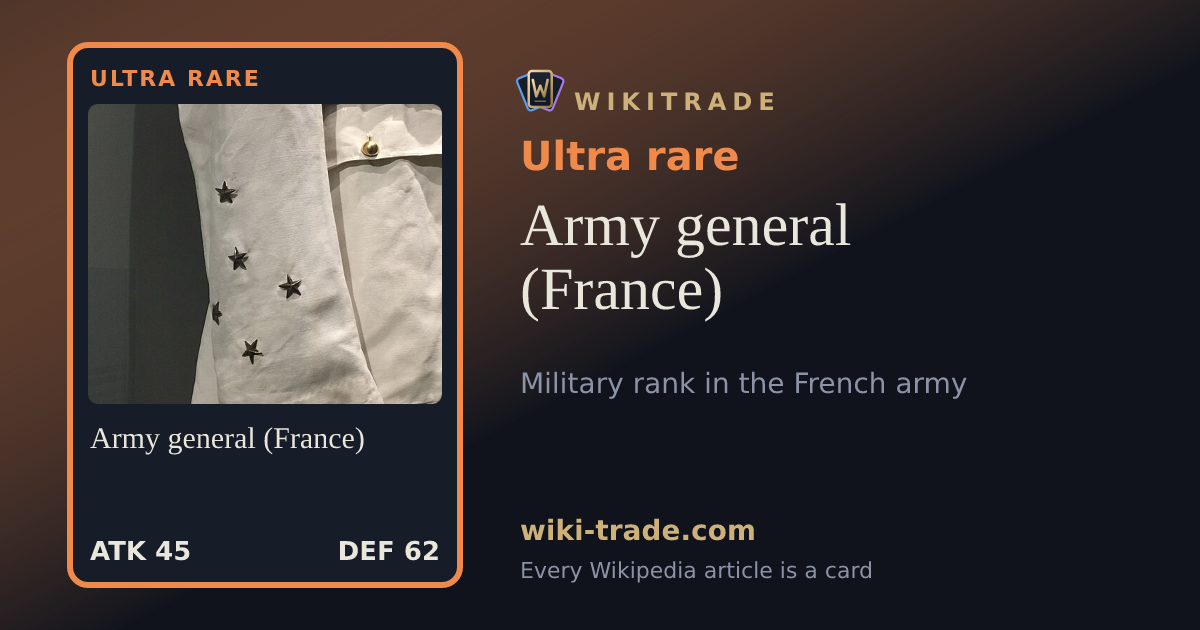 Army general (France) — Ultra rare card
