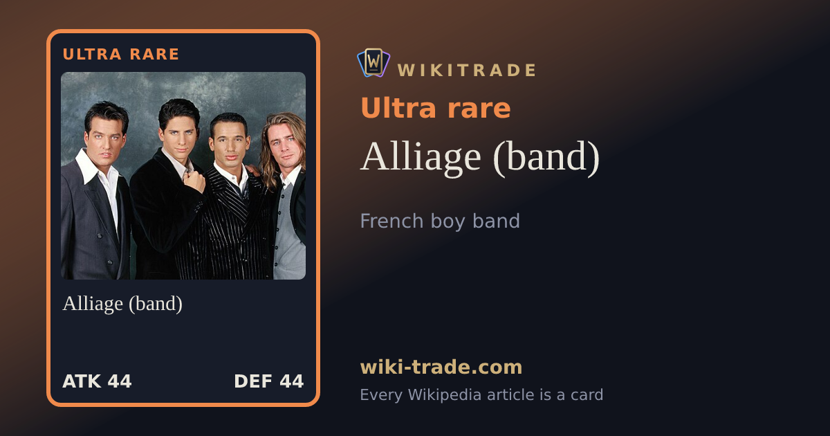Alliage (band) — Ultra rare card
