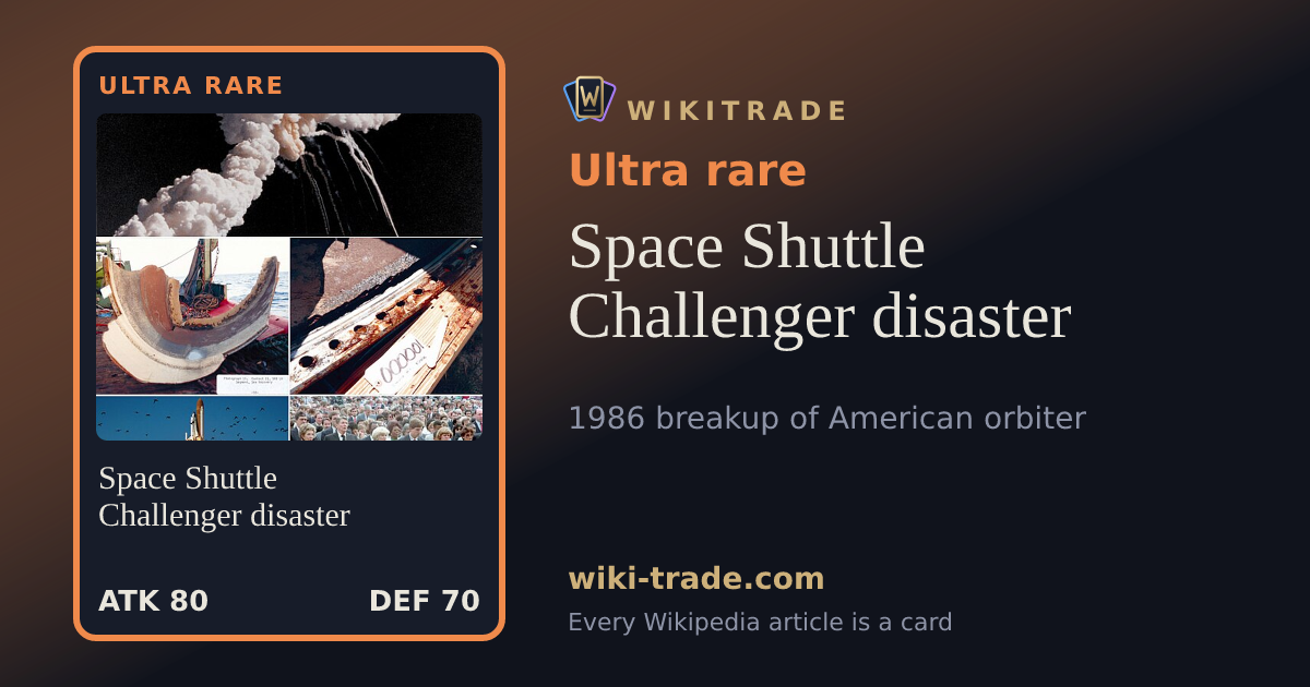 Space Shuttle Challenger disaster — Ultra rare card