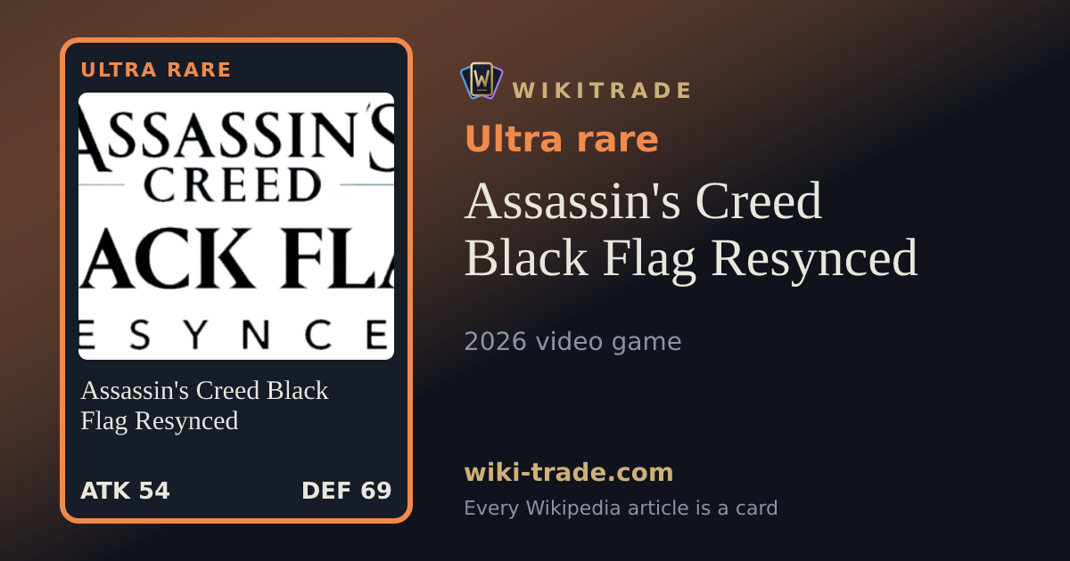 Assassin's Creed Black Flag Resynced — Ultra rare card