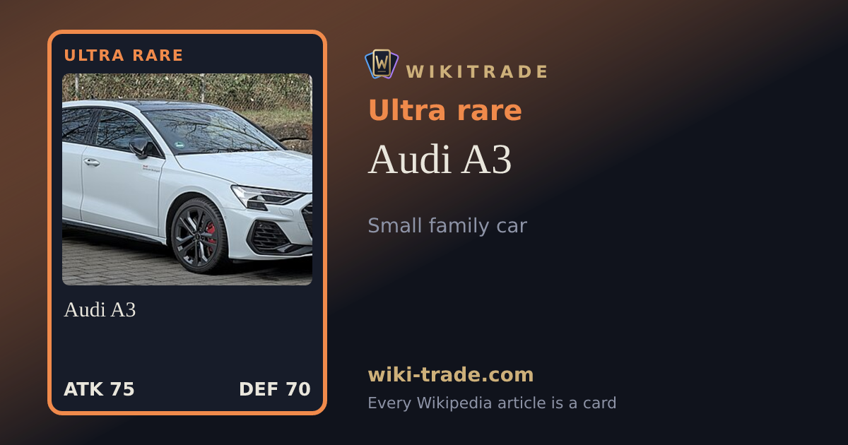 Audi A3 — Ultra rare card