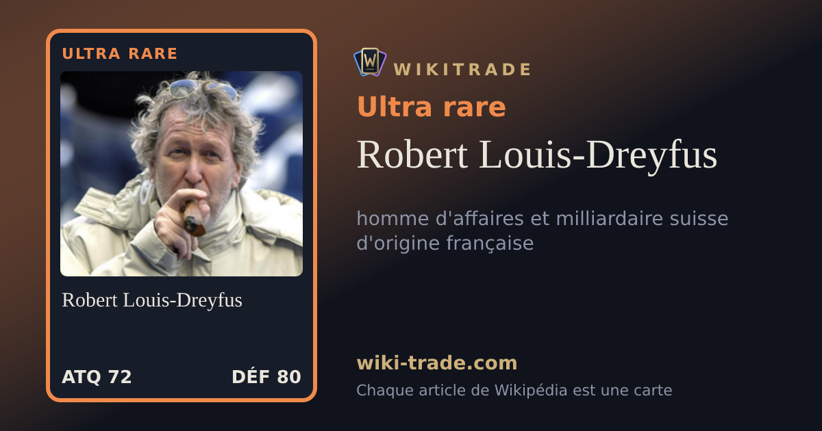 Robert Louis-Dreyfus — carte Ultra rare