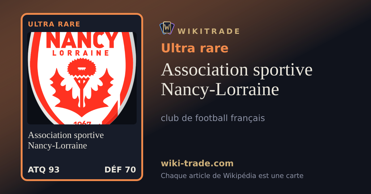 Association sportive Nancy-Lorraine — carte Ultra rare