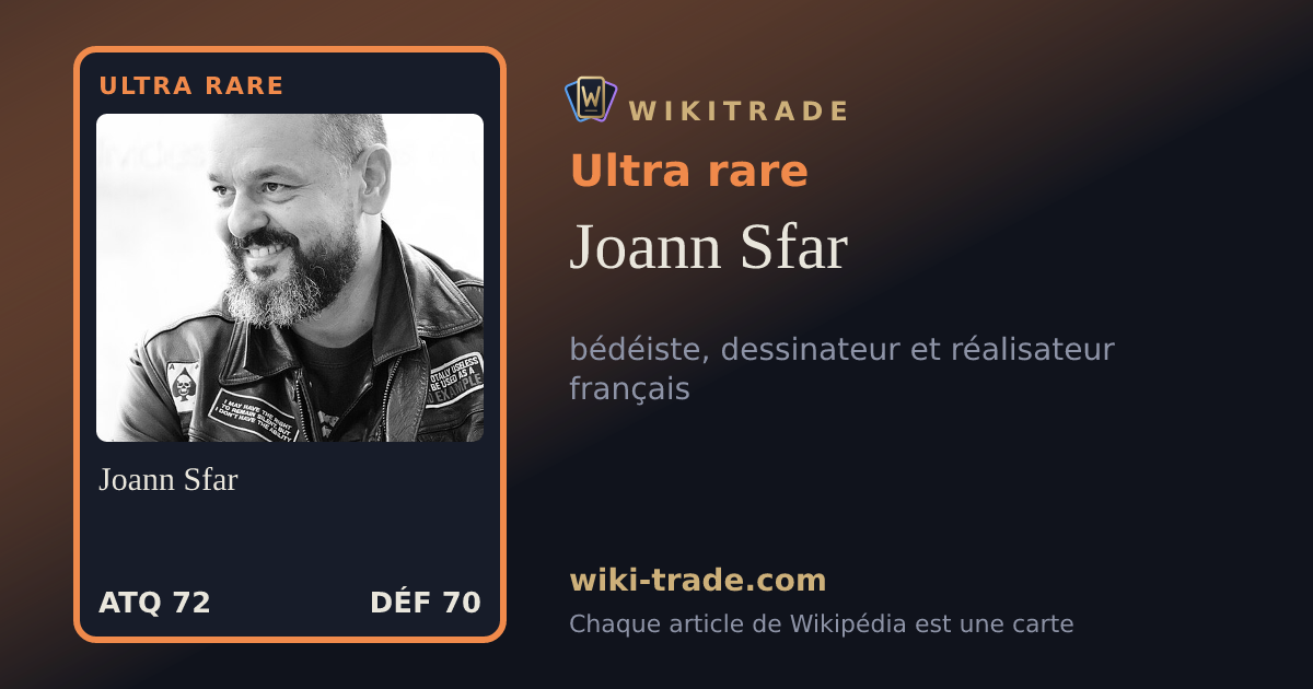 Joann Sfar — carte Ultra rare