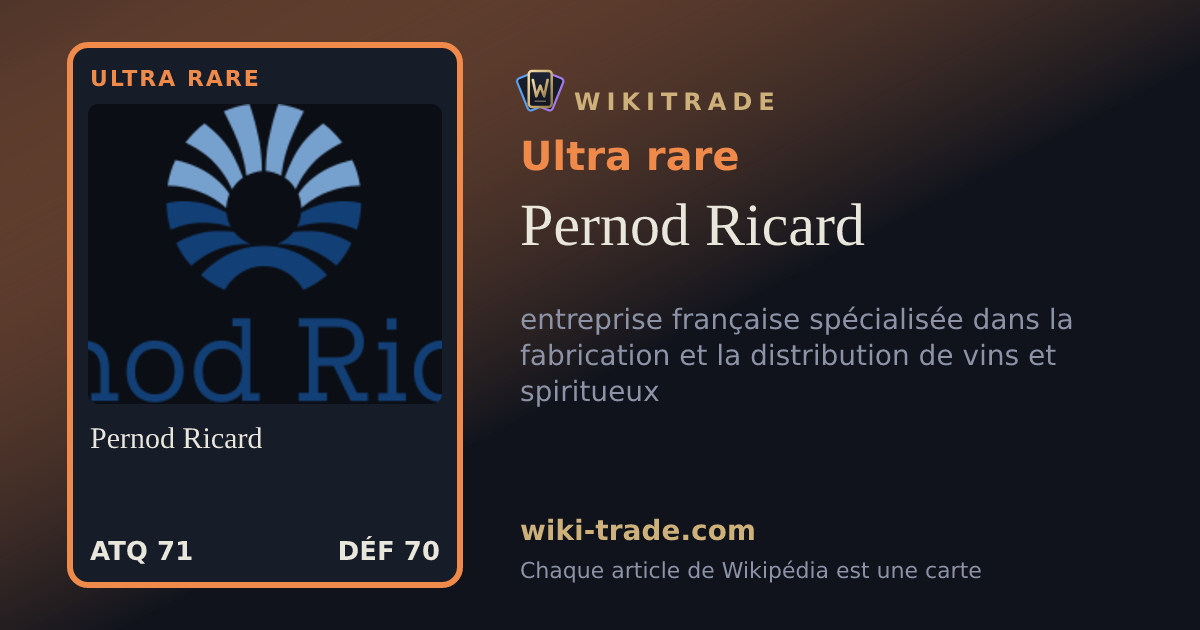 Pernod Ricard — carte Ultra rare