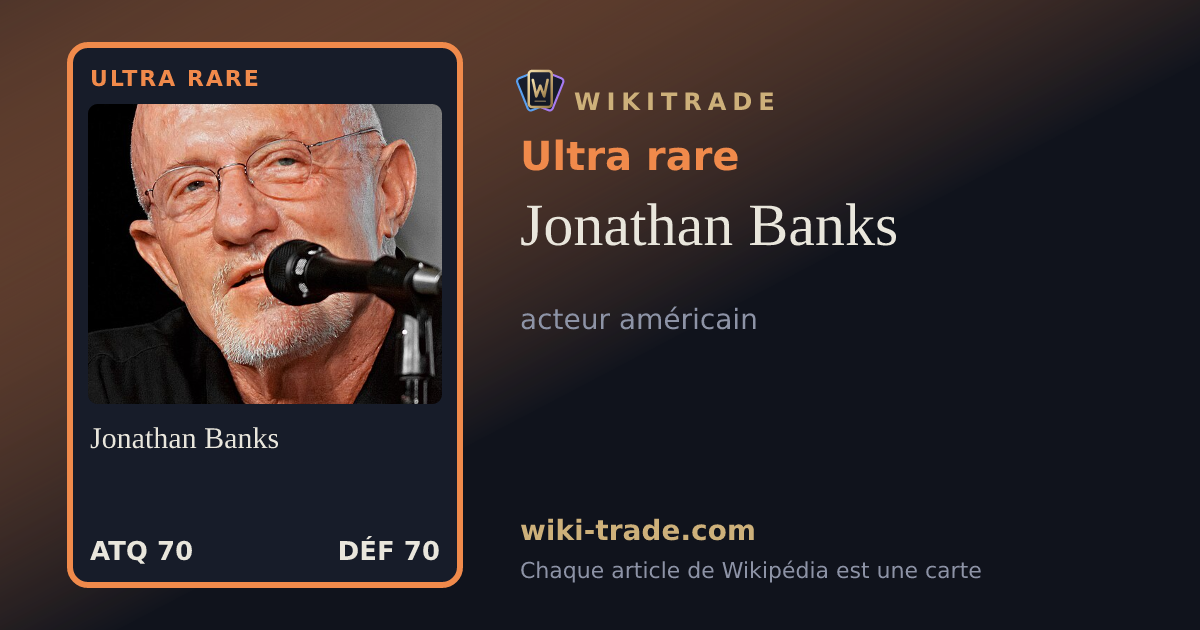 Jonathan Banks — carte Ultra rare