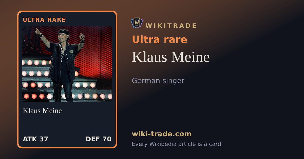 Klaus Meine — Ultra rare card