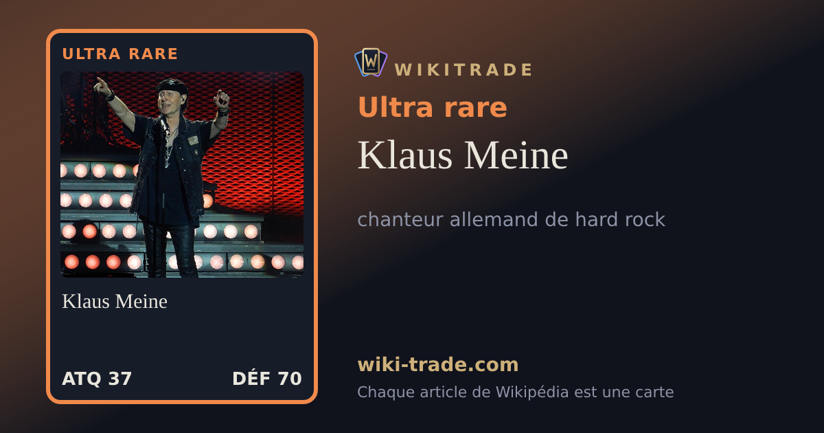 Klaus Meine — carte Ultra rare