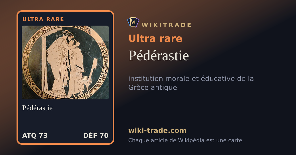 Pédérastie — carte Ultra rare
