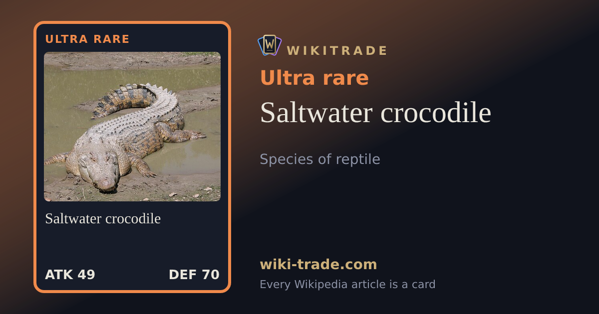 Saltwater crocodile — Ultra rare card