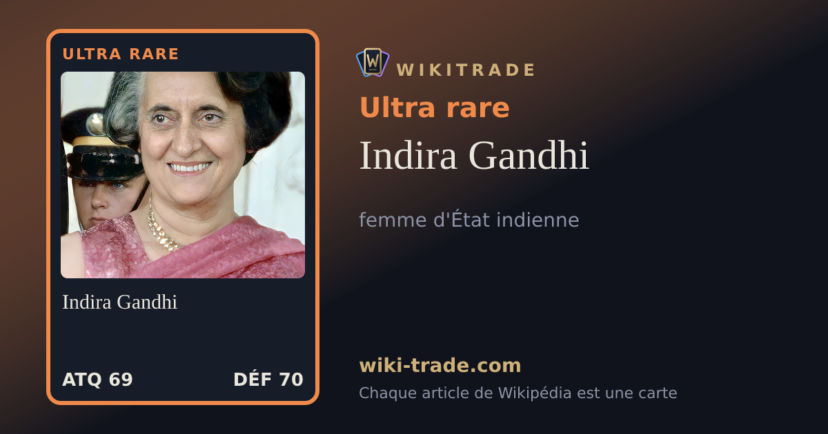 Indira Gandhi — carte Ultra rare