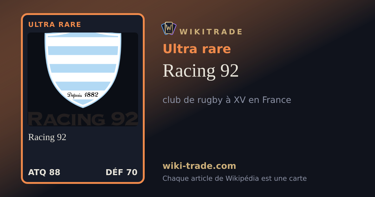 Racing 92 — carte Ultra rare
