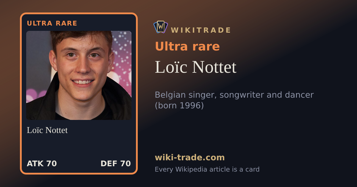 Loïc Nottet — Ultra rare card